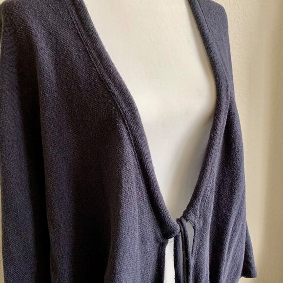 ANTHROPOLOGIE Sunday Saturday Selby Tie-Front Oversized Cocoon Cardigan Sweater - Picture 7 of 9